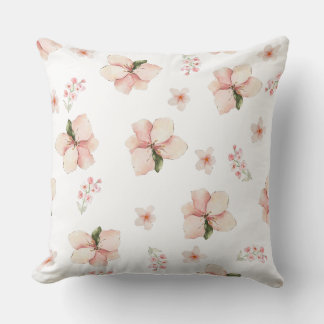 Soft Watercolor Floral Seamless Pattern Cushion