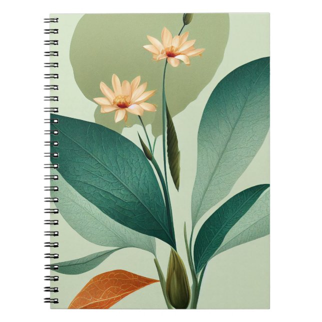 Soft Watercolor Flower  Notebook (Front)