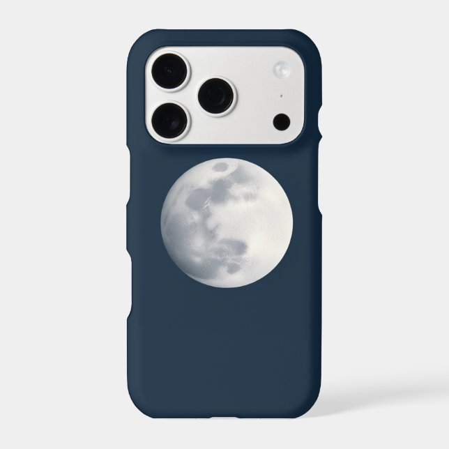 Soft Watercolor Moon Phase Phone Case - Deep Navy  (Back)