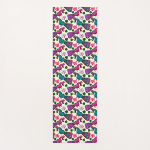 Soft Watercolor Pink Floral Pattern Body Pillow Yoga Mat