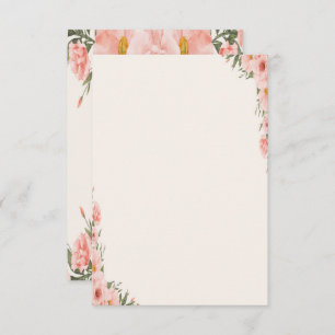 Soft watercolor pink flower card