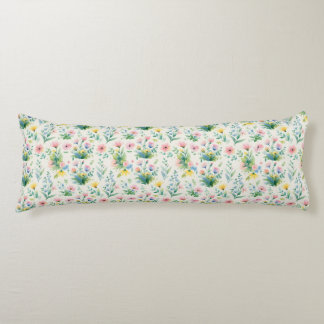 soft watercolor windflowers body cushion