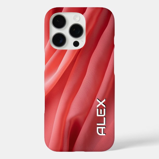 Soft Watermelon Pink Flowing Fabric Case-Mate iPhone Case (Back)
