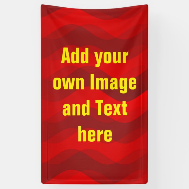 Soft Waves gradients red + your ideas Banner (Vertical)