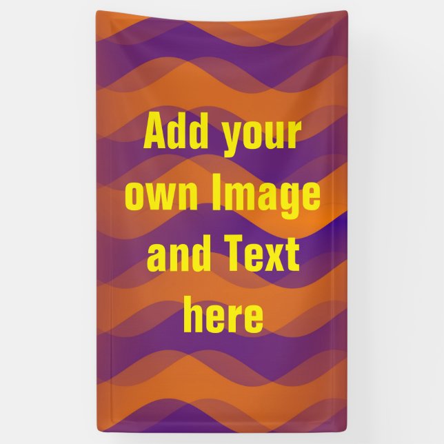 Soft Waves gradients violet orange + your ideas Banner (Vertical)