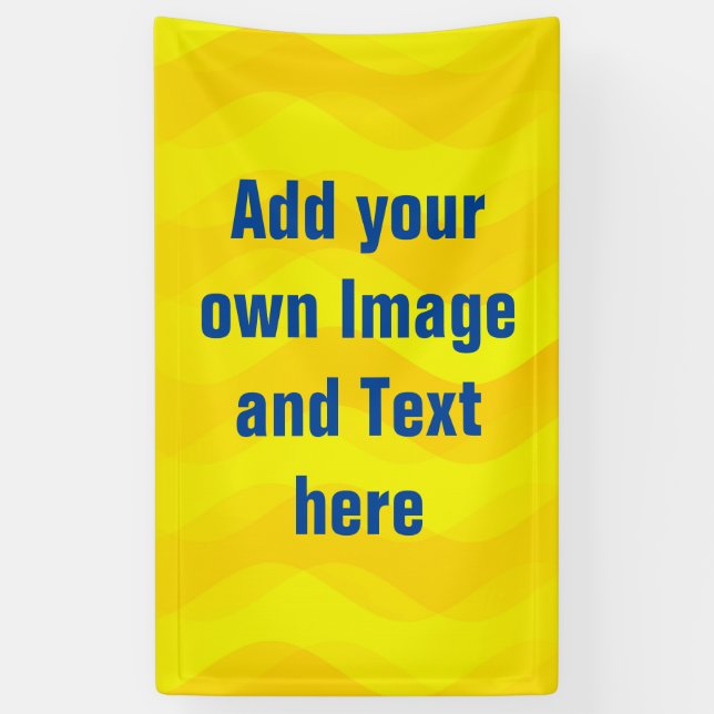 Soft Waves gradients yellow + your ideas Banner (Vertical)
