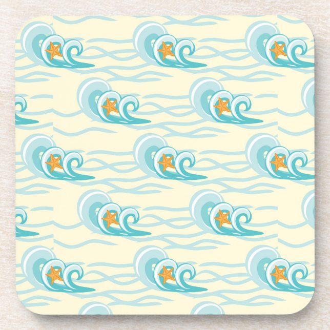 Soft Waves Pattern Coaster (Front)
