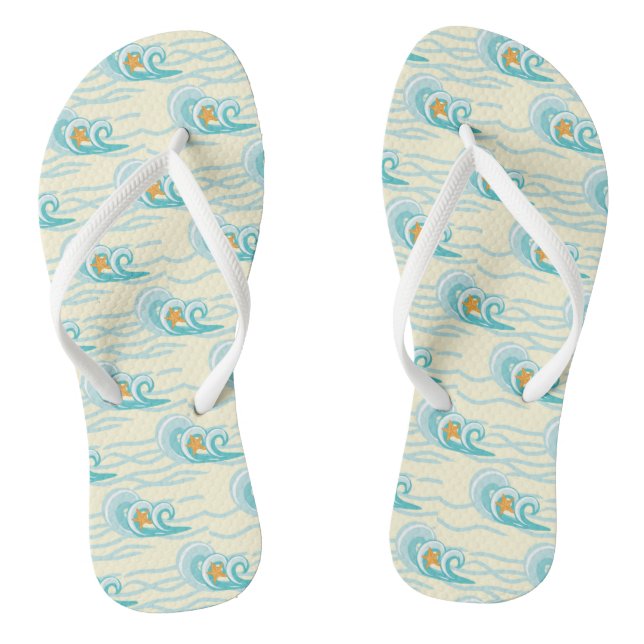 Soft Waves Pattern Jandals (Footbed)