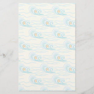 Soft Waves Pattern Stationery