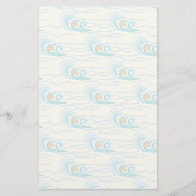 Soft Waves Pattern Stationery (Front)