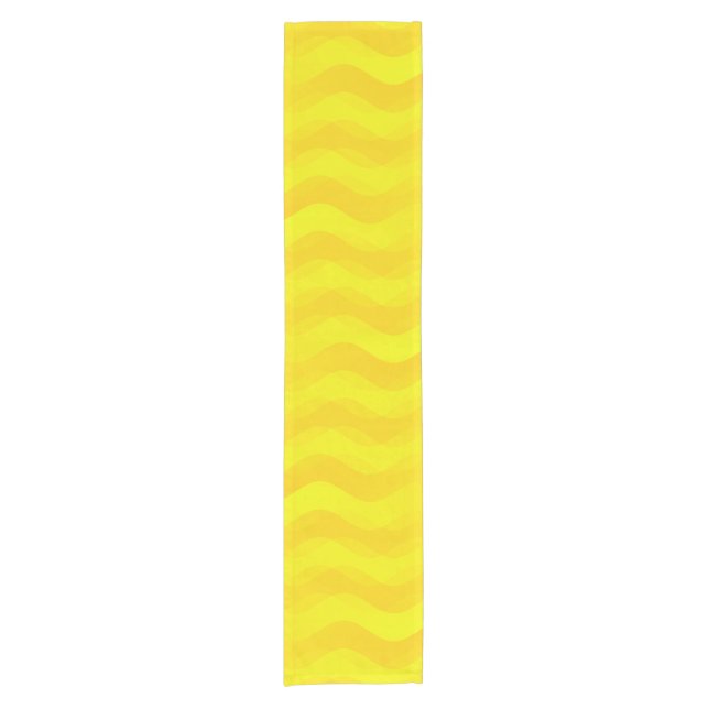 Soft Waves yellow + your ideas Short Table Runner (Front)