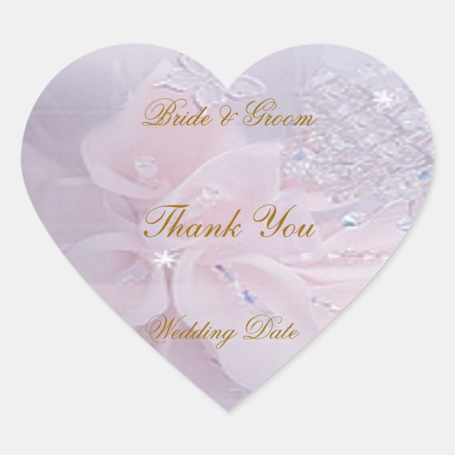 Soft Wedding Thank You Sticker (Front)