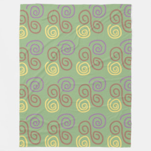 Soft Whirl Mosaic Fleece Blanket