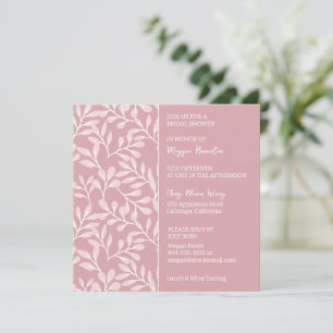 Soft White Botanical Bridal Shower Invitation