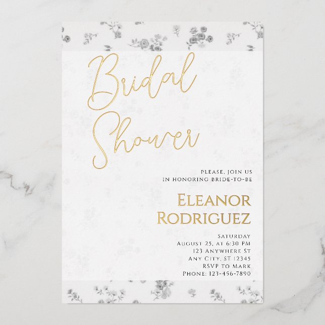 Soft White Bridal Shower Invite (Front)