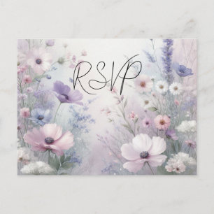 Soft Wildflower Meadow Daydreams Invitation Postcard