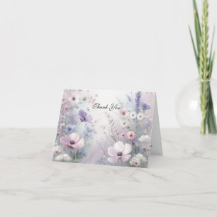 Soft Wildflower Meadow Daydreams Thank You Card