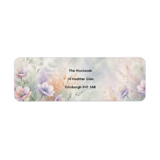 Soft Wildflower Meadow Watercolor Botanical