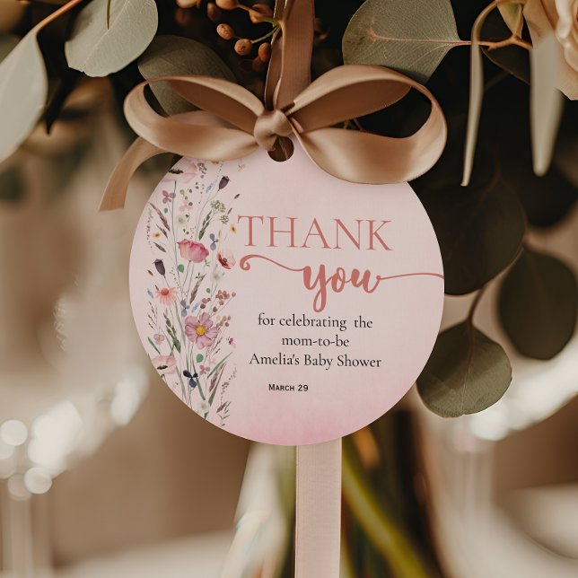 Soft Wildflower Thank You Favour Tags (Creator Uploaded)