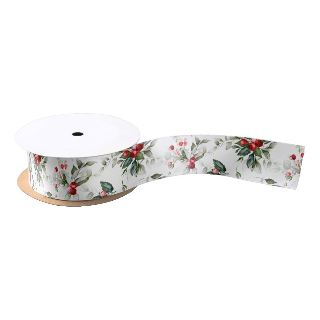 Soft Winter Berries Satin Ribbon (Spool)