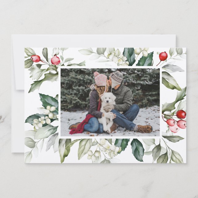 Soft Winter Berry Christmas Card (Front)