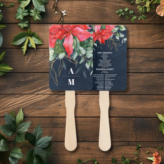 Soft Winter Berry Christmas Wedding  Hand Fan (Creator Uploaded)