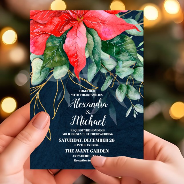 Soft Winter Berry Christmas Wedding  Invitation (Creator Uploaded)