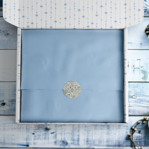 Soft Winter Blue Solid Tissue Paper