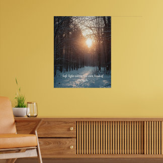 Soft Winter Light – Minimalist Calm Art Print