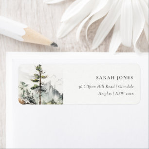 Soft Woods Mountain Landscape Sketch Address