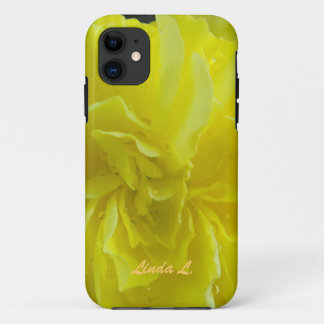 soft yellow begonia flower petals. iPhone 11 case