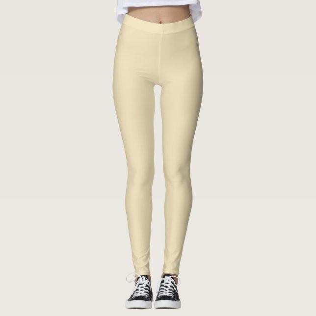 Soft Yellow Boho Leggings (Front)