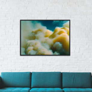 Soft yellow clouds canvas print