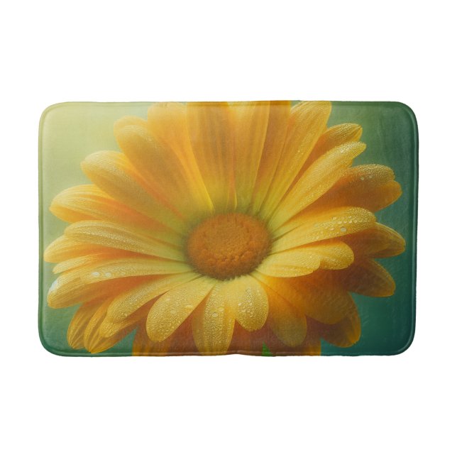 Soft Yellow Daisy  Bath Mat (Front)