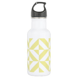 Soft Yellow Geometric Art Deco 532 Ml Water Bottle