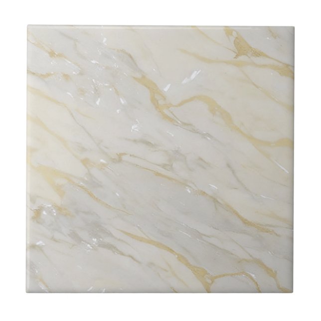 Soft Yellow Marble Stones Ceramic Tile (Front)