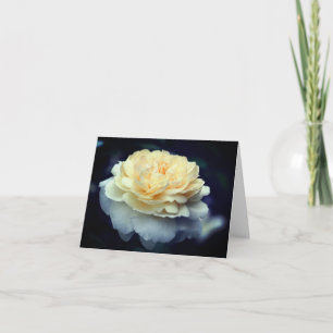 Soft Yellow Rose Flower Customisable Note Card