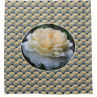 Soft Yellow Rose Flower Pattern Nature  Shower Curtain