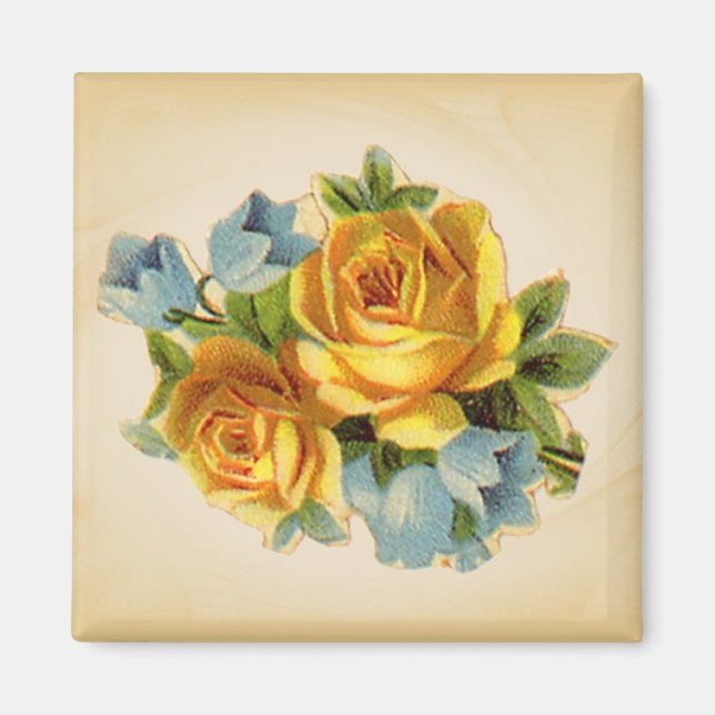 Soft Yellow Rose Magnets (Front)