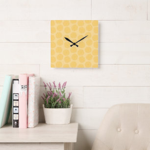Soft Yellow Sunflower Bloom 1 Square Wall Clock