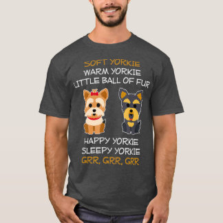 Soft yorkie warm yorkie little ball of fur dog T-Shirt