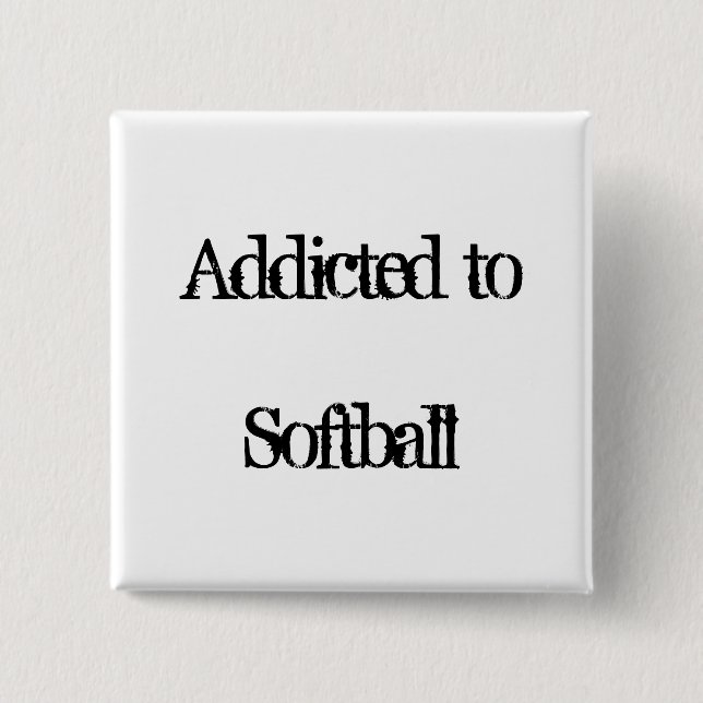 Softball 15 Cm Square Badge (Front)