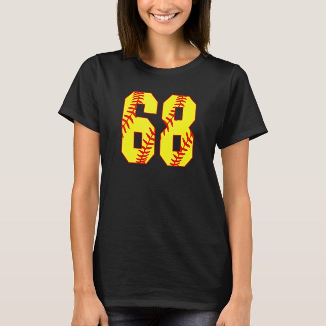 Softball 68 Fast Pitch Love Softball Mum Favourite T-Shirt (Front)