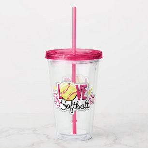 Softball Acrylic Tumbler
