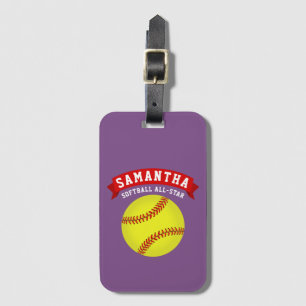 Softball All-Star Luggage Tag