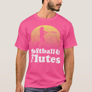 Softball And Flutes Women Or Girls Flute T-Shirt