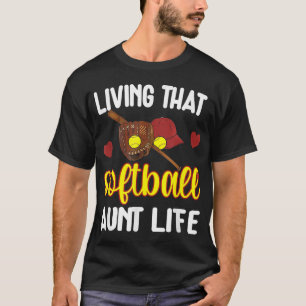Softball Aunt Life Baseball Lover Proud Softball A T-Shirt