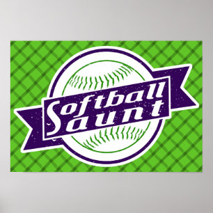 Softball Aunt Poster Print