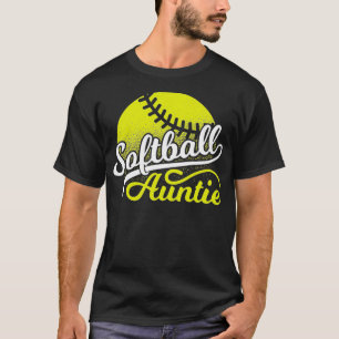 Softball Aunt Women Coach Softball Auntie Premium T-Shirt