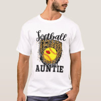 Softball Auntie Leopard Game Day Aunt Mother Softb